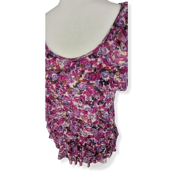 Express Floral Ruffled layered Top XS - Picture 3 of 5